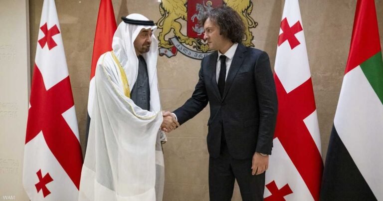 محمد-بن-زايد-ورئيس-وزراء-جورجيا-يبحثان-مسارات-التعاون.jpg
