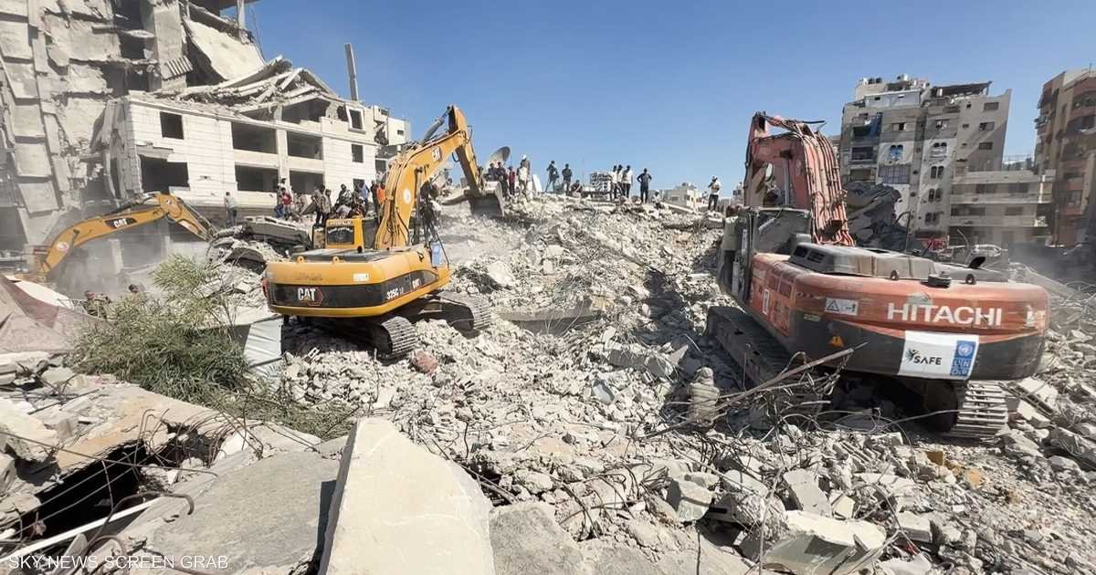 انتهاء-البحث-تحت-مبنى-غزة-المنهار-وإعلان-عدد-القتلى-والناجين.jpeg